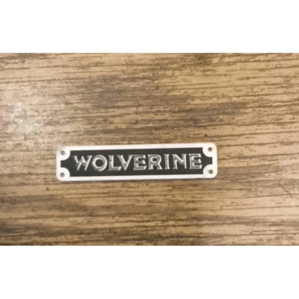 Vintage Original Wolverine Boots Shoes Metal Advertising Tag